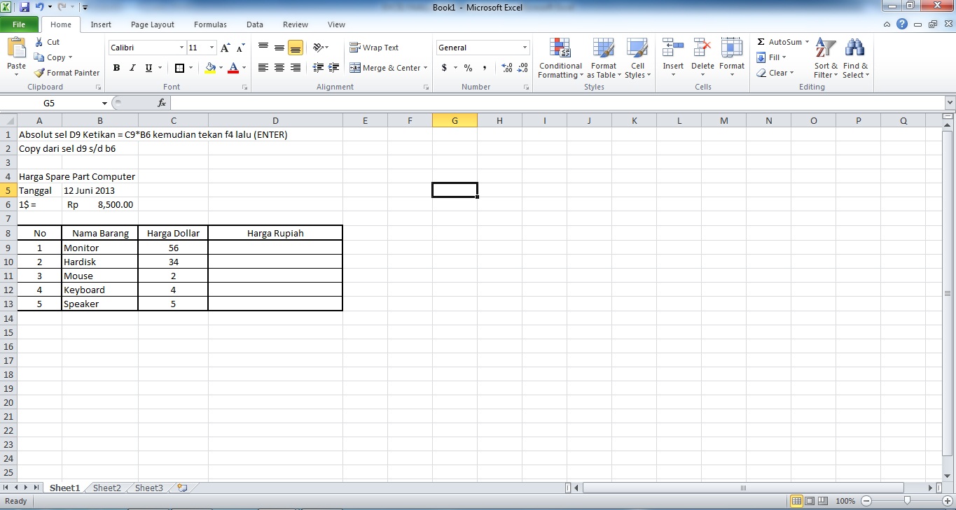 Incredible Of Aplikasi Komputer Jenis Jenis Penggunaan Fungsi Absolut Dalam Ms Excel