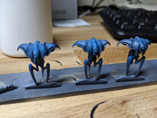 Zenithal'd Spindle Drones recoloured Blue