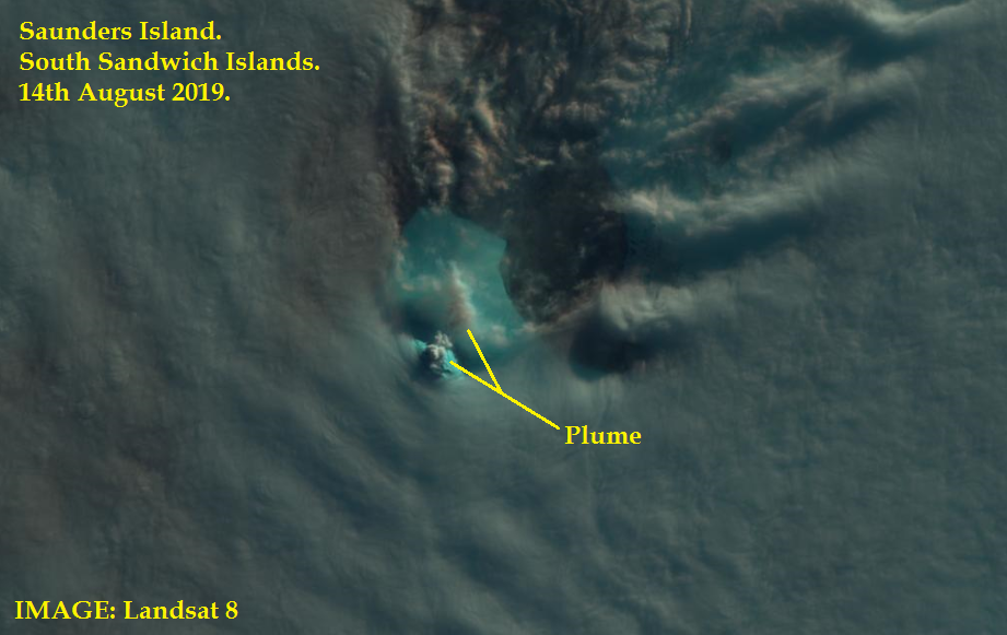 South Sandwich Islands Volcano Monitoring Blog Gas and ash plume on
