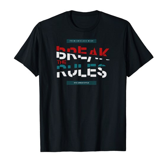 ÁO THUN COTTON UNISEX IN HÌNH BREAK RULES 14161