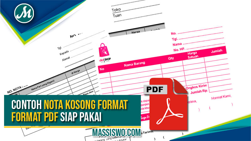 5 Contoh Nota Kosong PDF Siap Pakai