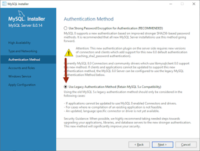 Authentication plugin 'caching_sha2_password' is not supported