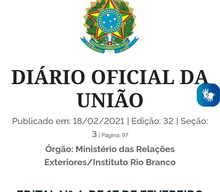 Diálogo Diplomático Edital do CACD