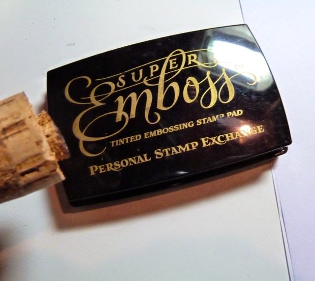 Make it easy crafts Recycled wine Cork I love you stamps