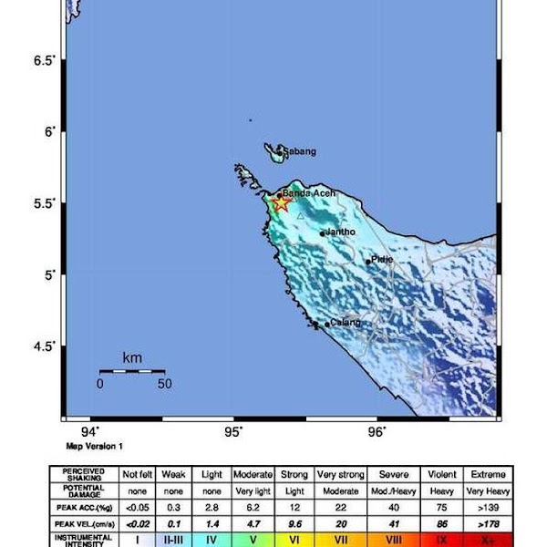 Gempa M 4,8 Terjadi di Aceh dan Sabang Akibatkan Kerusakan
