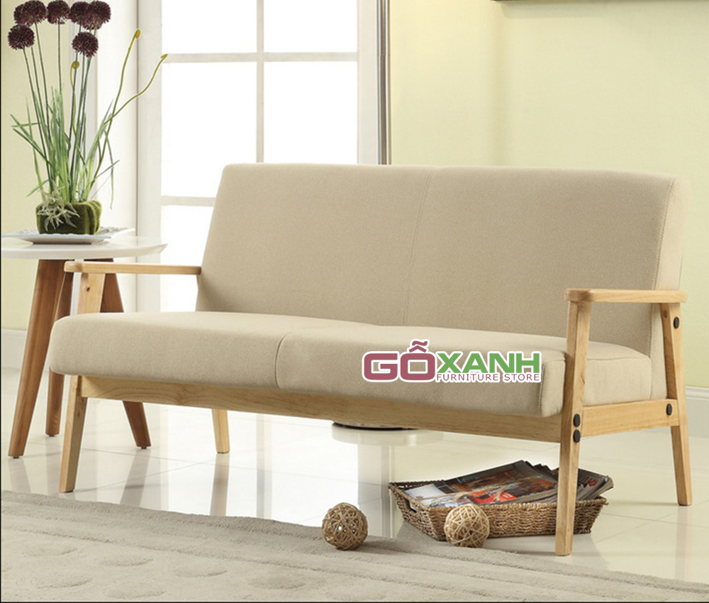 Bộ ghế sofa cà phê khung gỗ tự nhiên bọc nệm