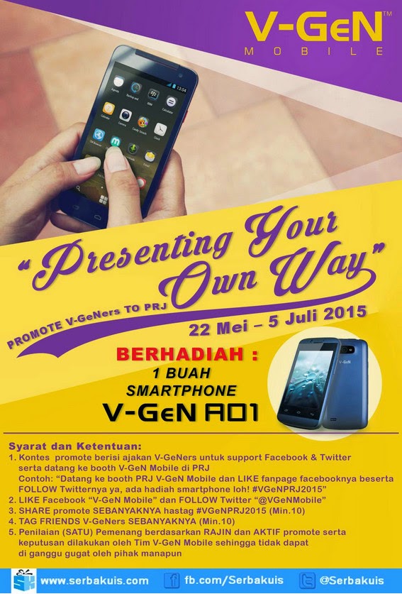 Kontes Presenting Your Own Way Berhadiah V-Gen AO1