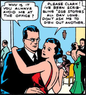 Clark Kent and Lois Lane do a little dancing in Action Comics (1938) #1