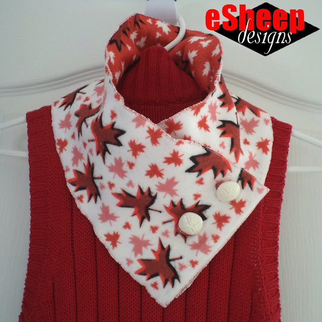 Button Up Neck Cowl crafted by eSheep Designs