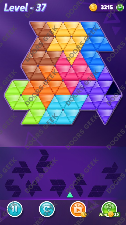 Block! Triangle Puzzle 9 Mania Level 37 Solution Doors Geek