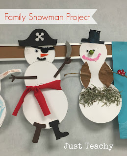 Family Snowman Project, www.justteachy.blogspot.com