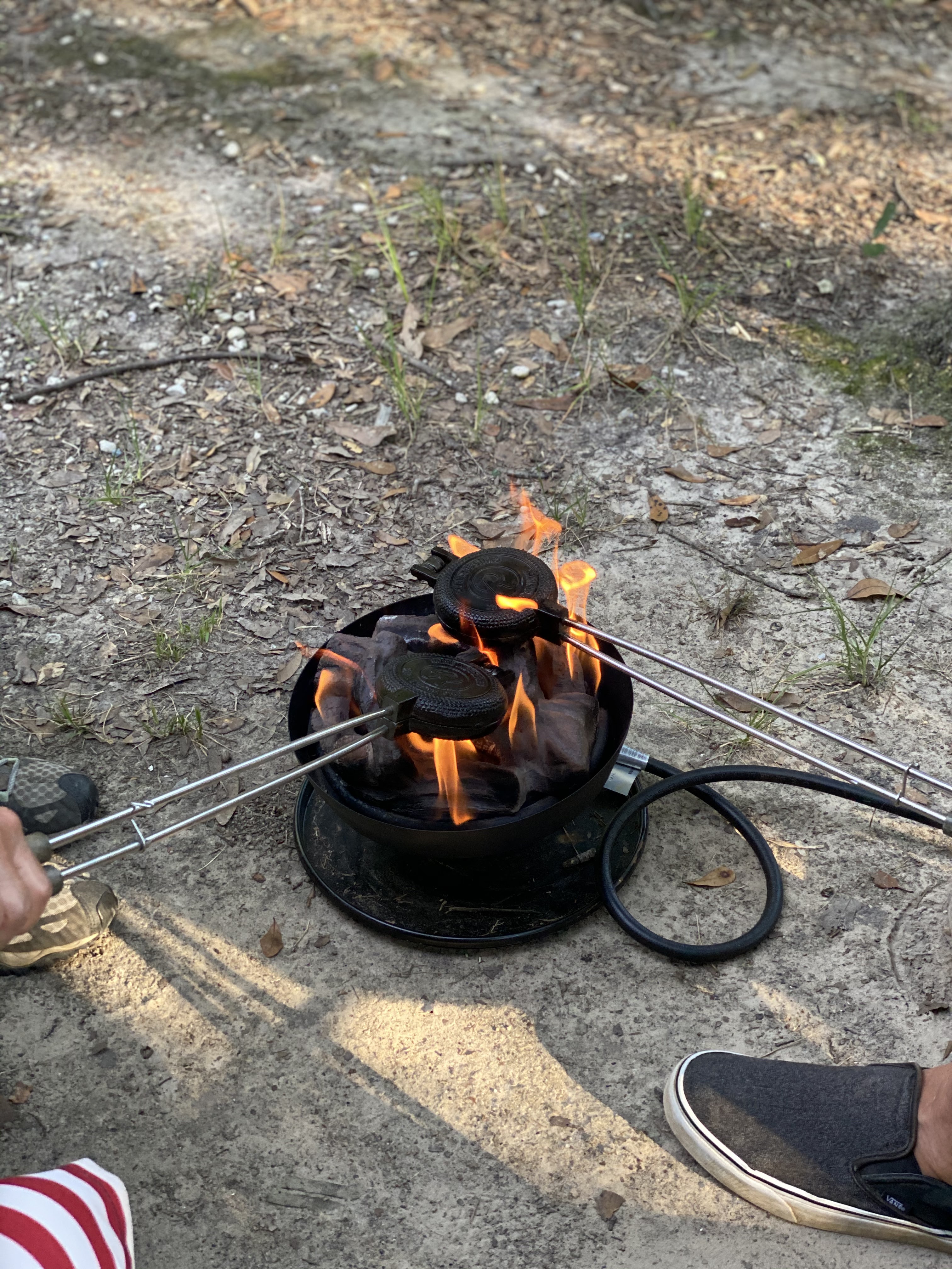 Campfire pie irons hit different. : r/castiron