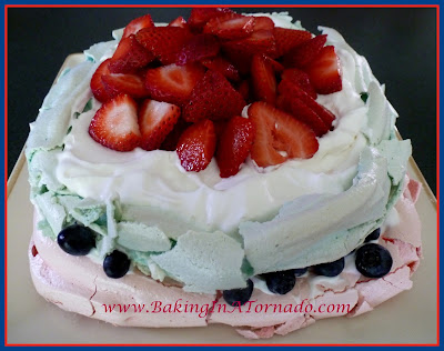 Patriotic Pavlova | recipe developed by www.BakingInATornado.com | #recipe #dessert