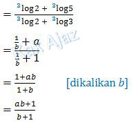 Tahap akhir penyelesaian soal logaritma UN 2013 matematika ipa no. 4