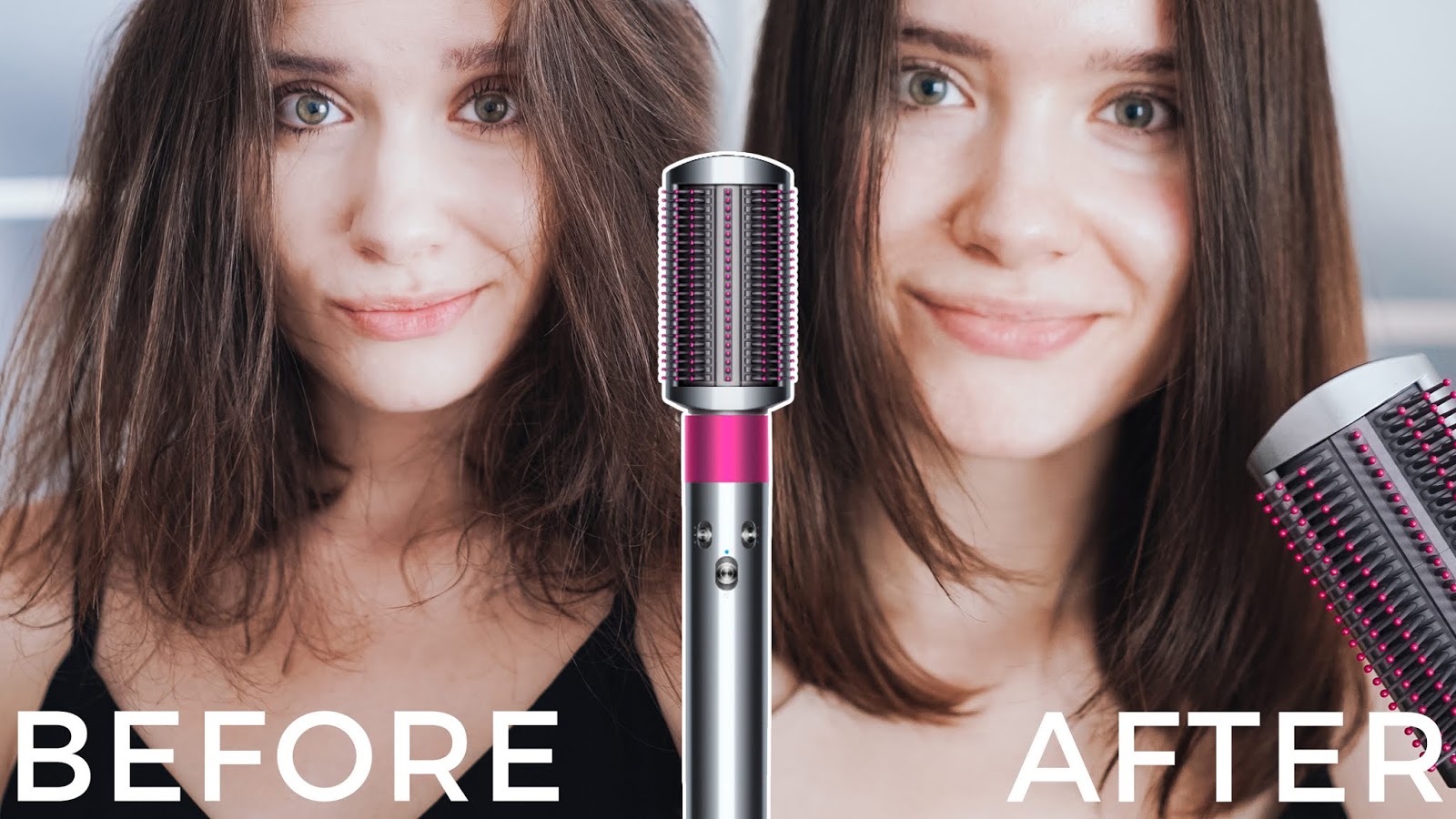 julia caban Frizzy Curly Hair vs Dyson AirWrap Smoothing Brush How