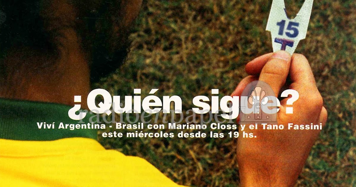 AM 910 La Red Promo 24 Argentina Brasil 2001 Radio en Papel