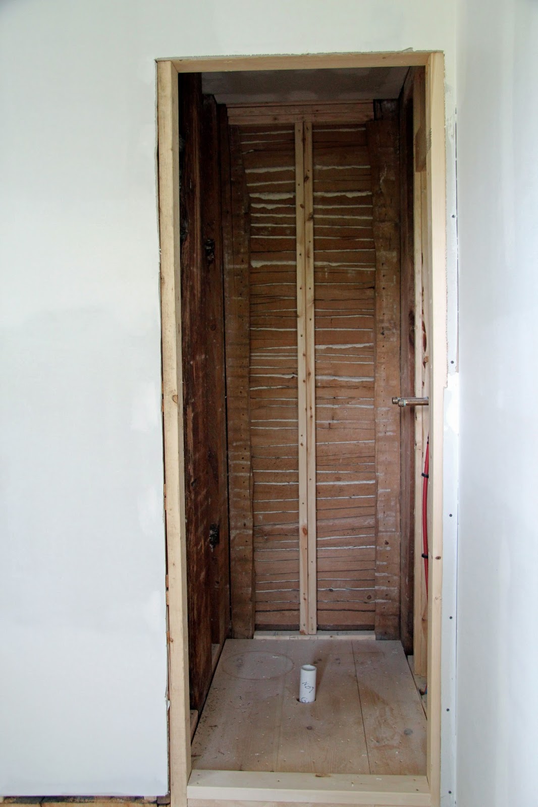 In the Fields Creating a Shower from a Closet