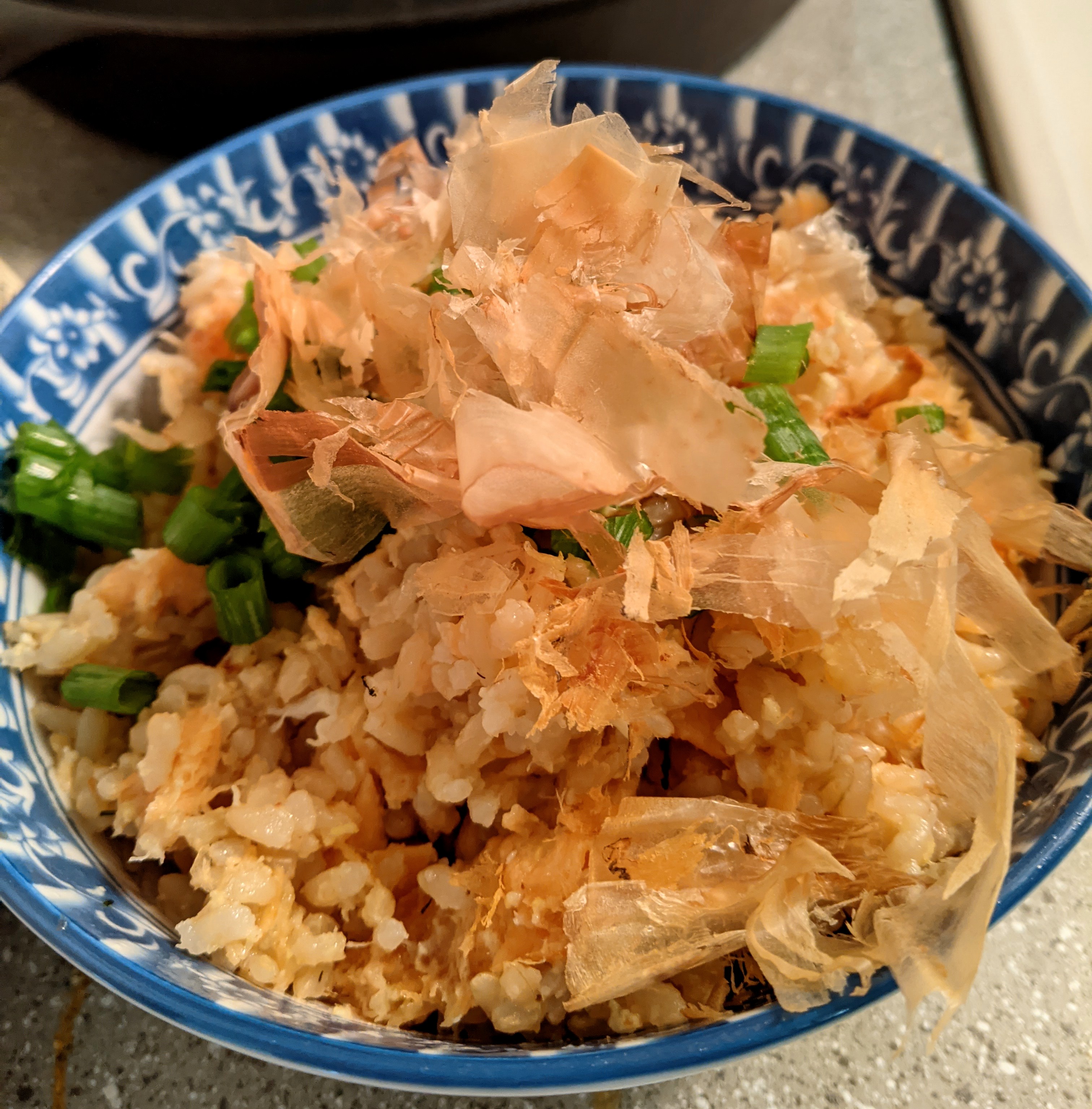 Salmon Fried Rice with Bonito Flakes Cat Rice "Neko Manma"