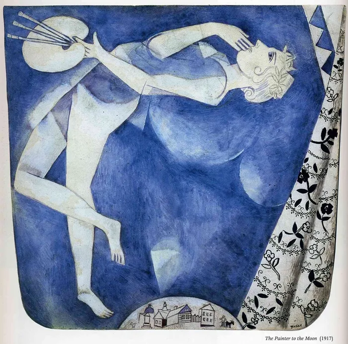 Marc Chagall - The Painter To the Moon. 1917