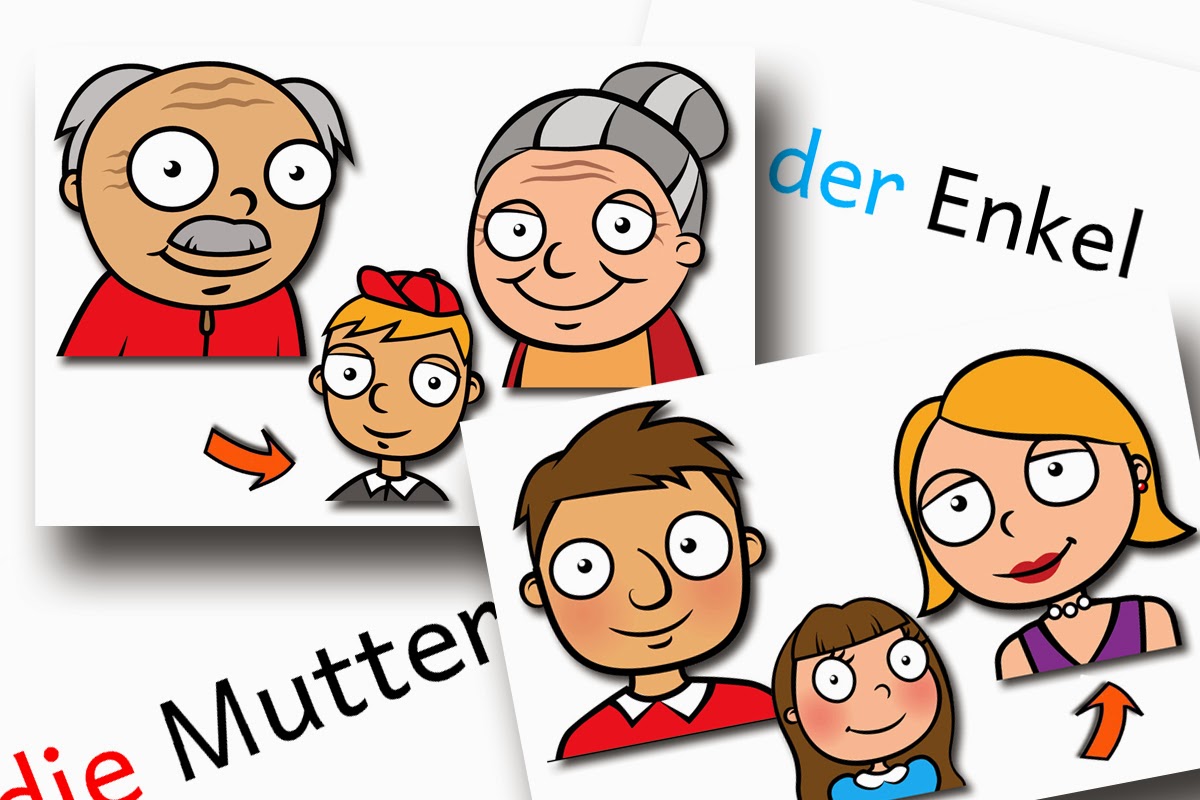 DaZ Material Familie kostenlos - Bildkarten zur Sprachförderung in der Grundschule