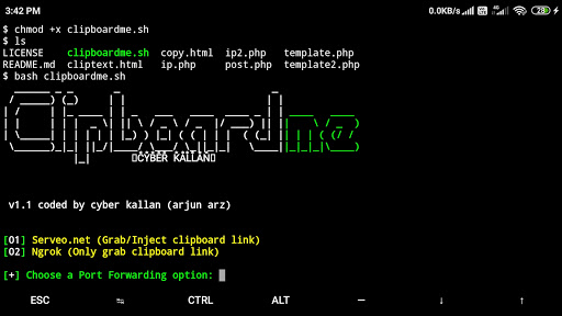 Clipboardme - Hack clipboard content using a link with termux