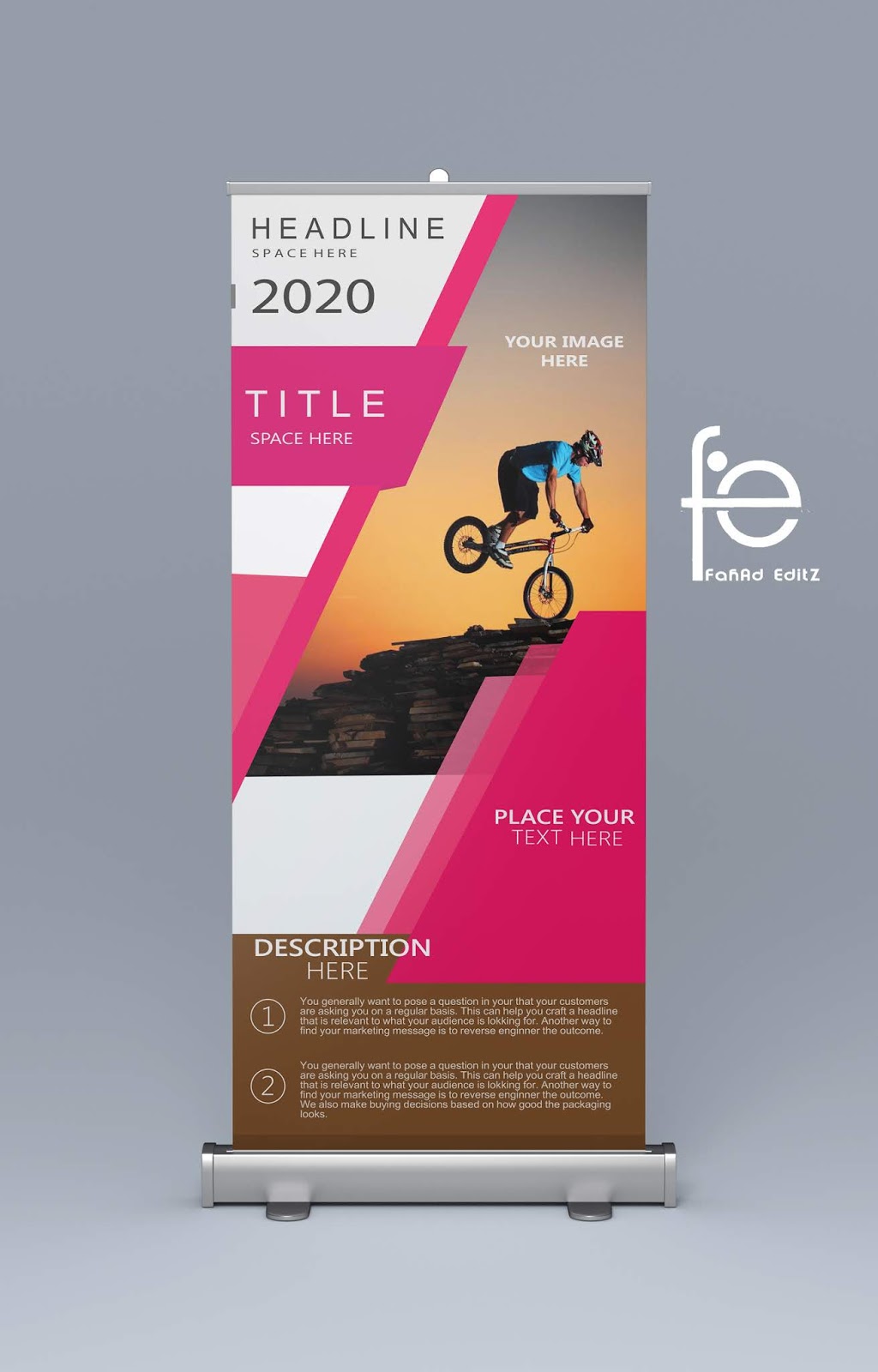 Roll up outdoor banner design