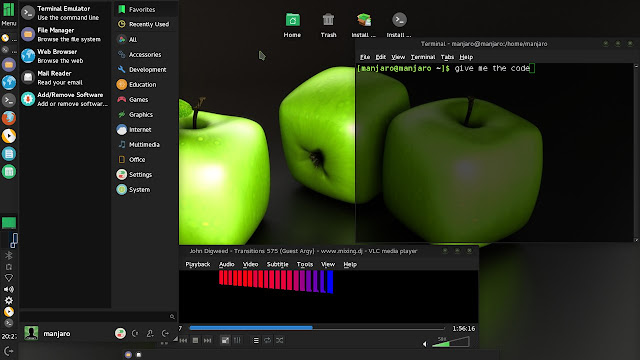One of my fav. distros Linux Manjaro Xfce screenshot