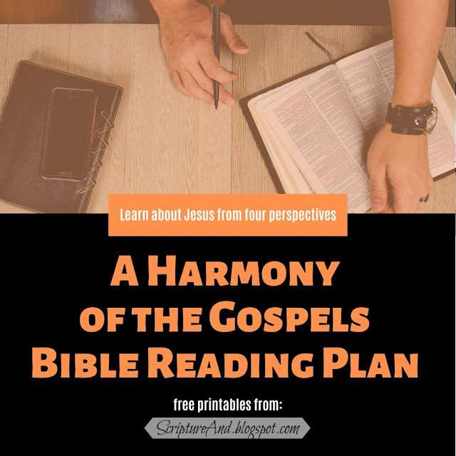 A Bible reading plan of the Harmony of the Gospels | scriptureand.blogspot.com