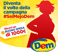 Diventa il nuovo volto Dem #SeiMejoDem: vinci gratis buoni spesa da 1.000€ Logo Diventa il nuovo volto Dem #SeiMejoDem: vinci gratis buoni spesa da 1.000€