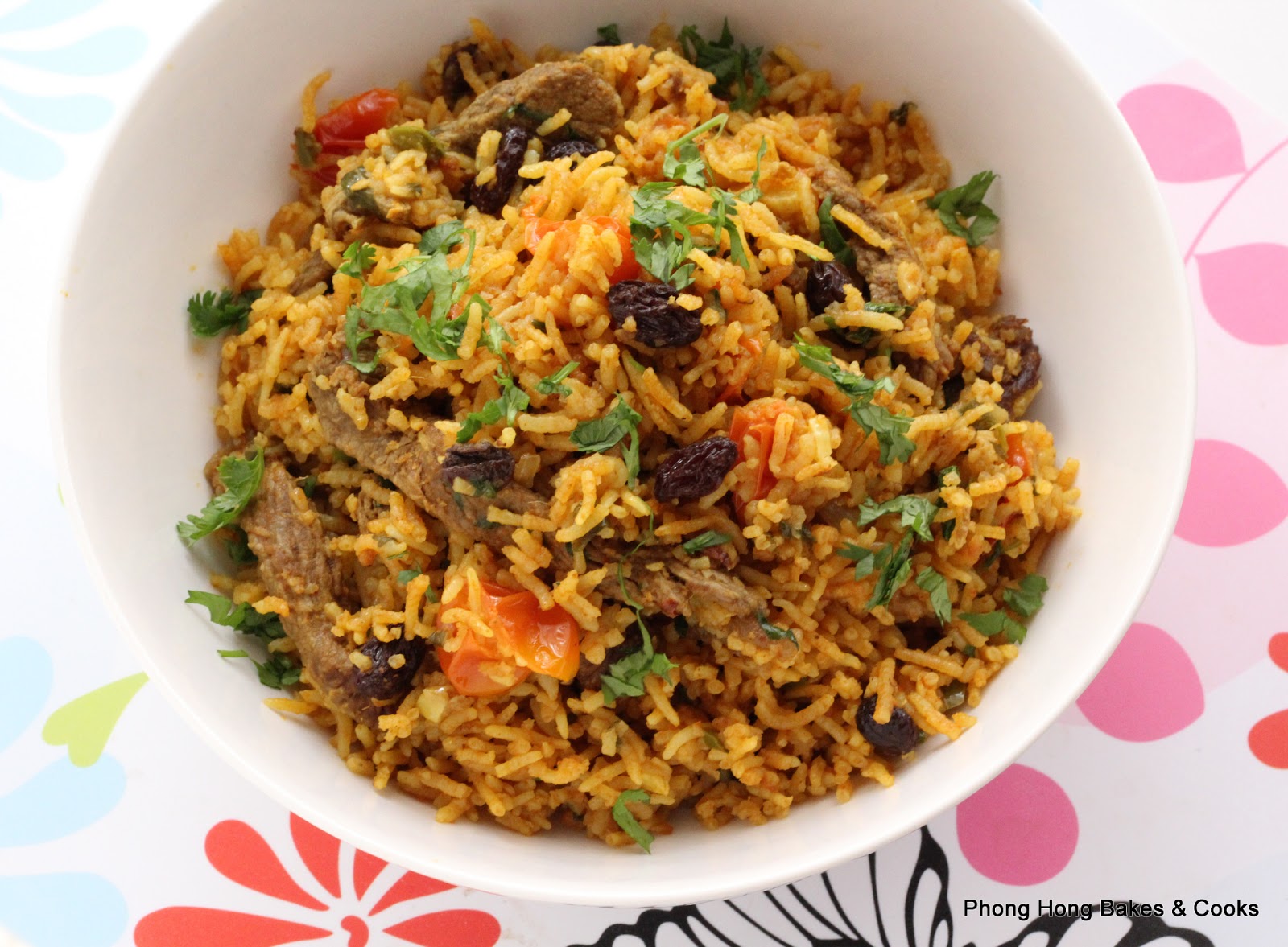 Phong Hong Bakes and Cooks! Jamaican Beef Pilaf