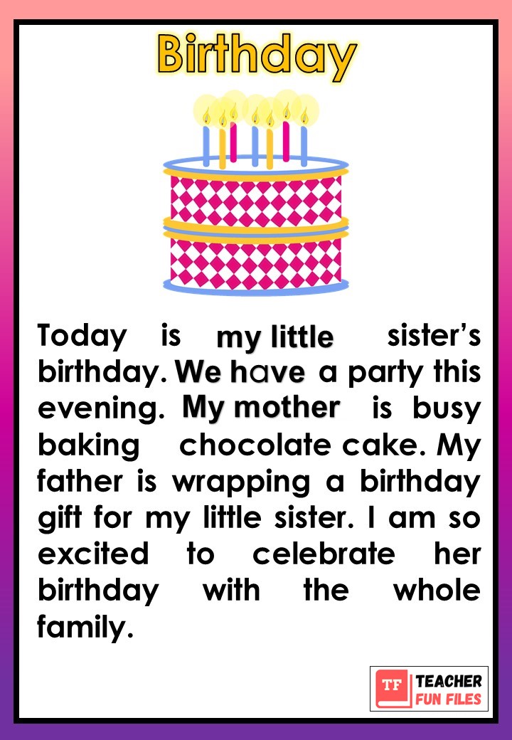 Teacher Fun Files English Reading Materials for Kids