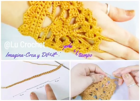 Cómo tejer guantes sin dedos a crochet