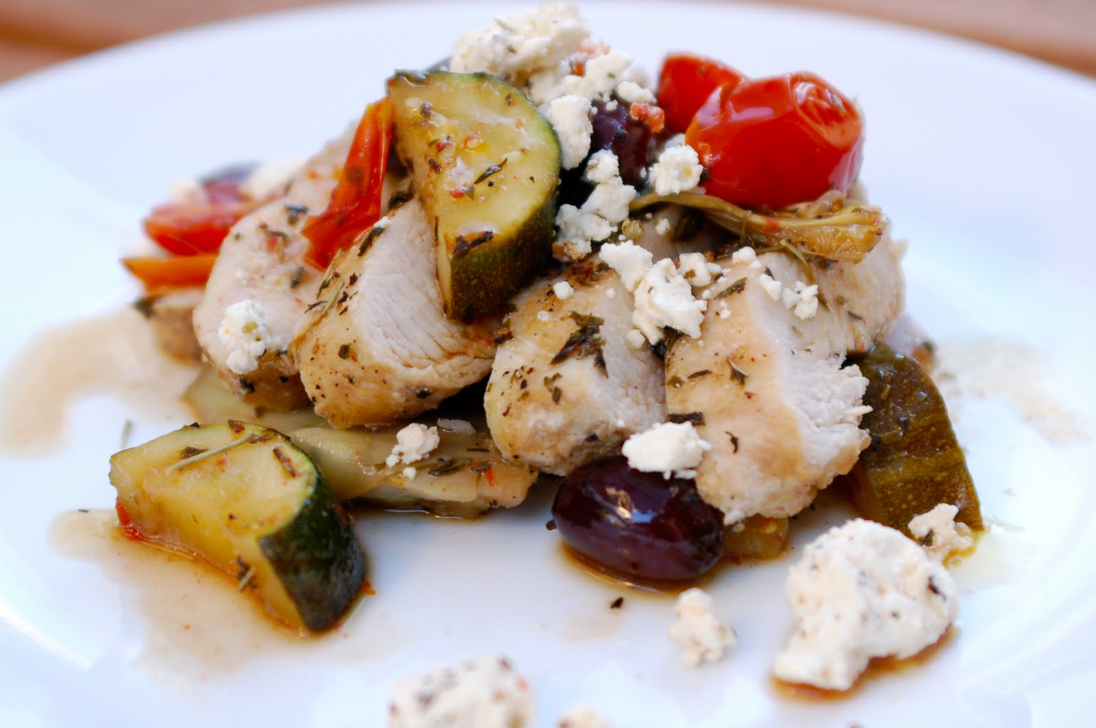 Simply Fit Mama Oven Roasted Greek Chicken Breast Roasted Greek Veggies