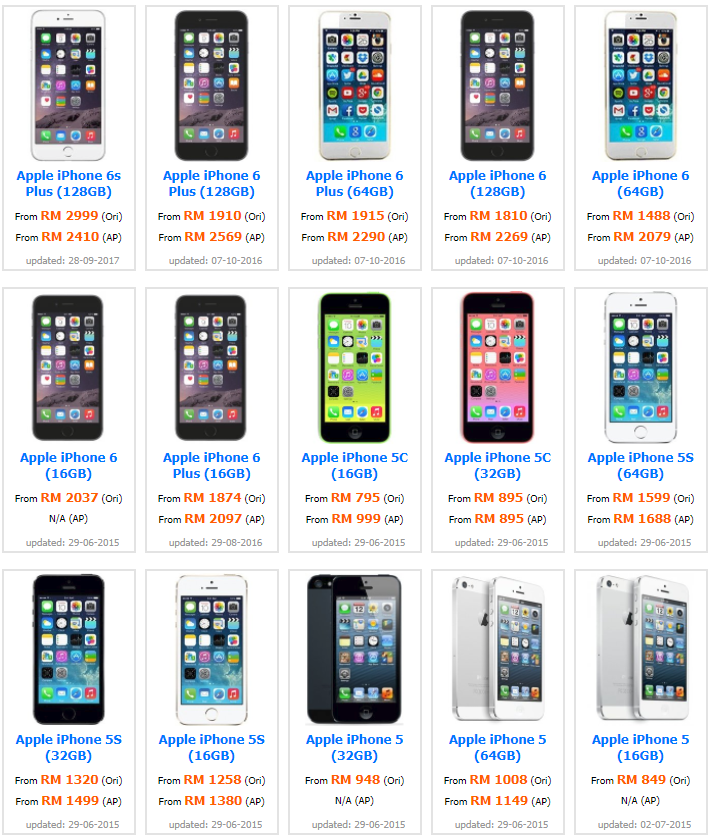 gambar Harga iPhone Di Malaysia Terkini