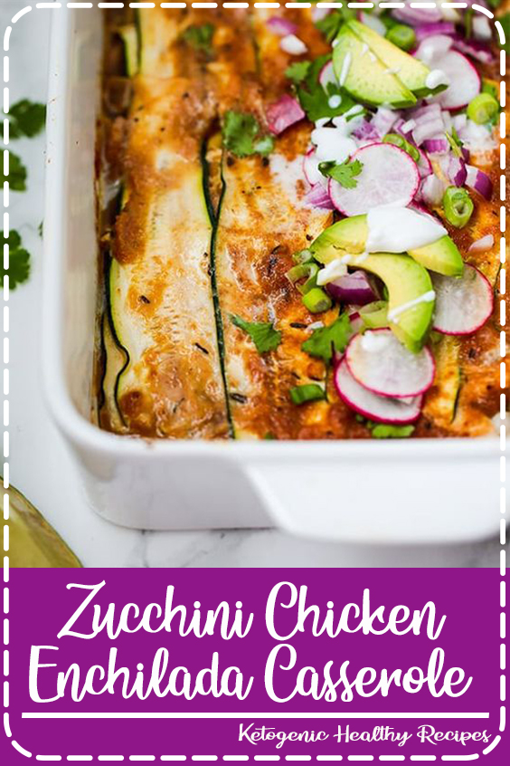 Zucchini Chicken Enchilada Casserole (Paleo, Whole30, AIP, Low Carb
