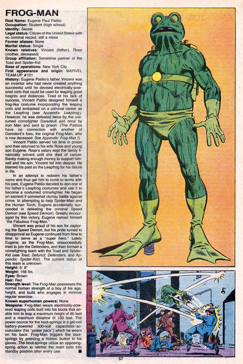 Bouncing Boy bounced so Frog-Man could also bounce