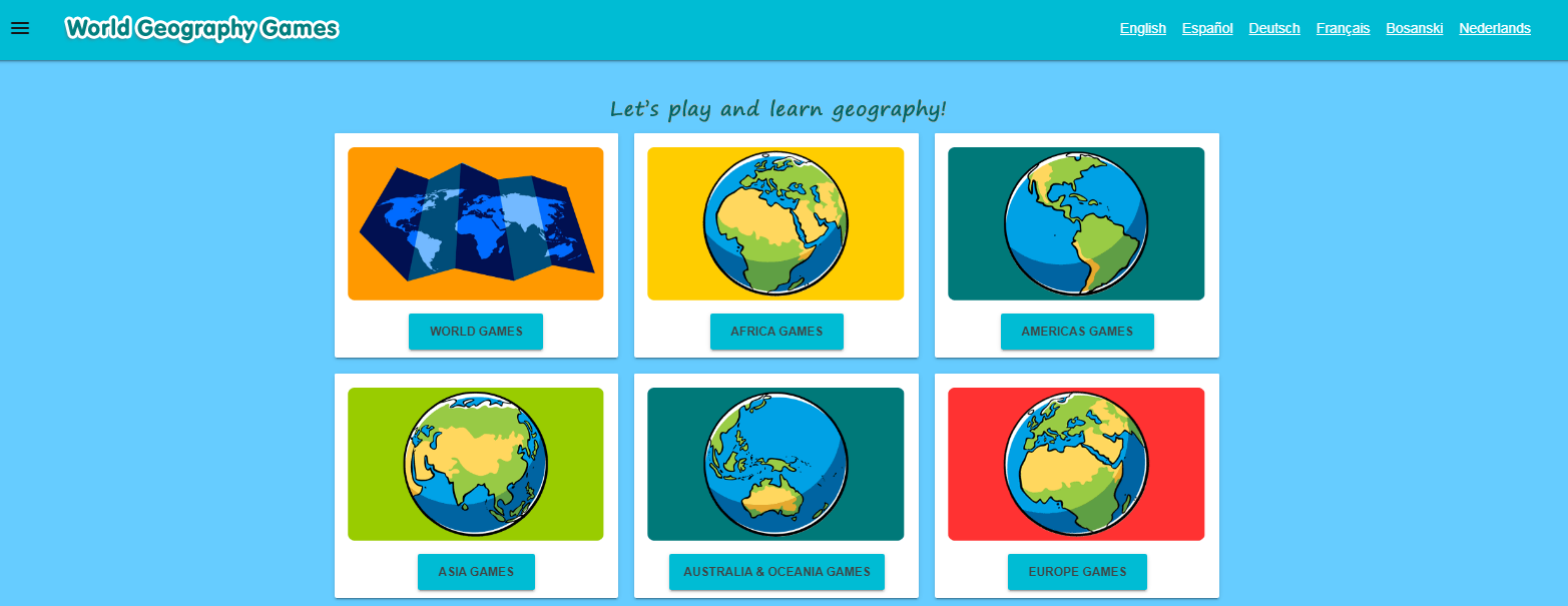 English Elda World Geography Games