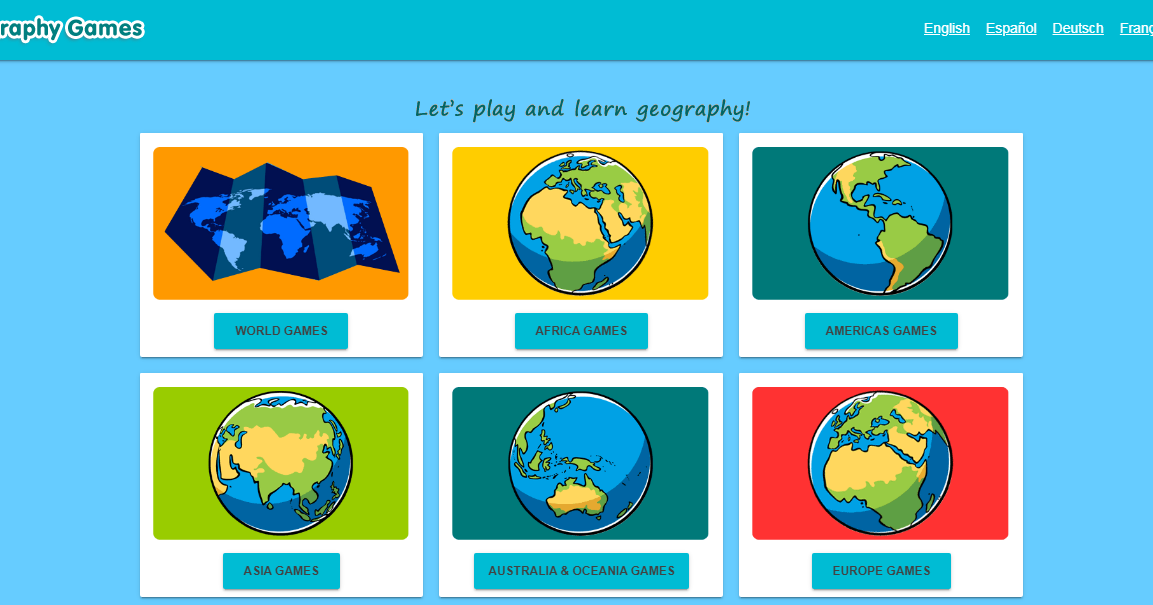 English Elda World Geography Games