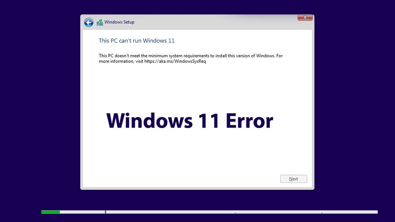 Run Windows. This PC. Can't Run. Please run windows updates
