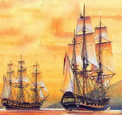 Resultado de imagen para Fotos una flotilla britÃ¡nica se apodera del puerto de Egmont, en poder de EspaÃ±a.