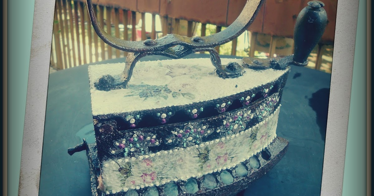 lila365idees DECOUPAGE ΣΕ ΣΙΔΕΡΟ ΜΕ ΠΟΛΛΕΣ ΤΕΧΝΟΤΡΟΠΙΕΣ (DECOUPAGE IN