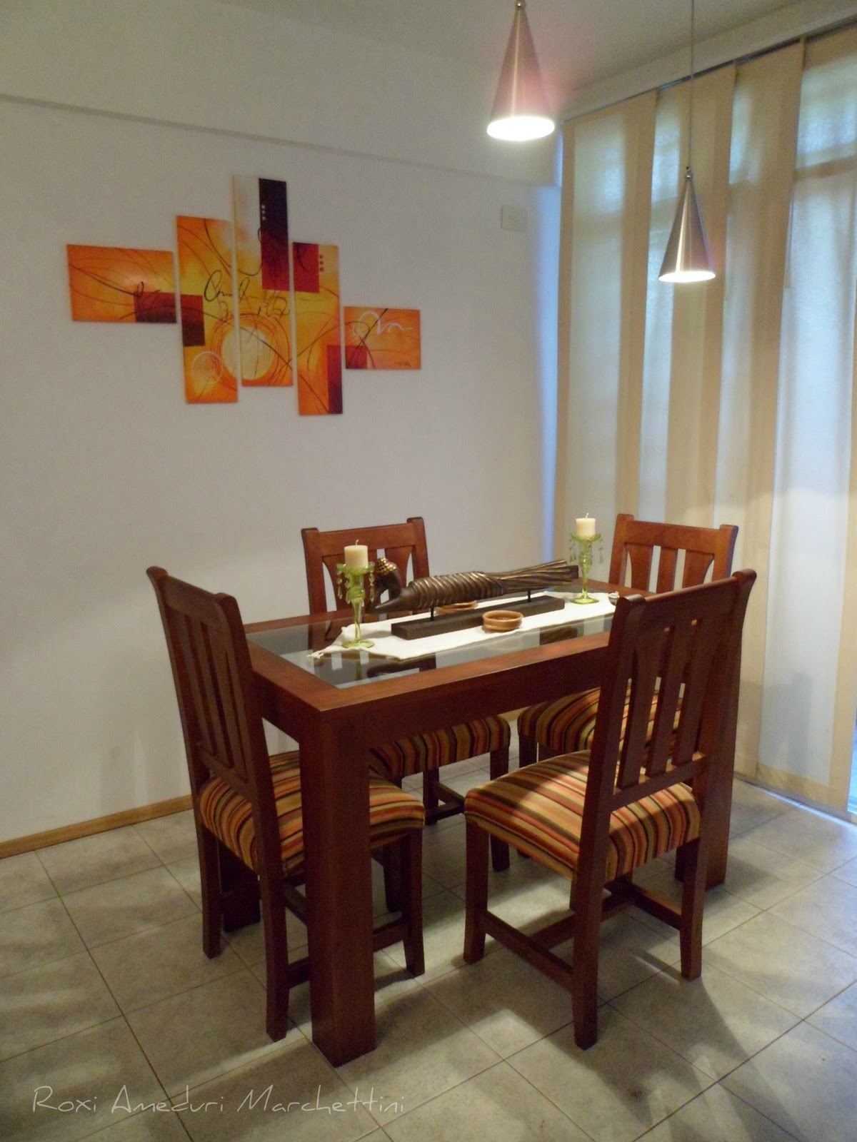 El living-comedor - antes y después / Roxi Ameduri Marchettini