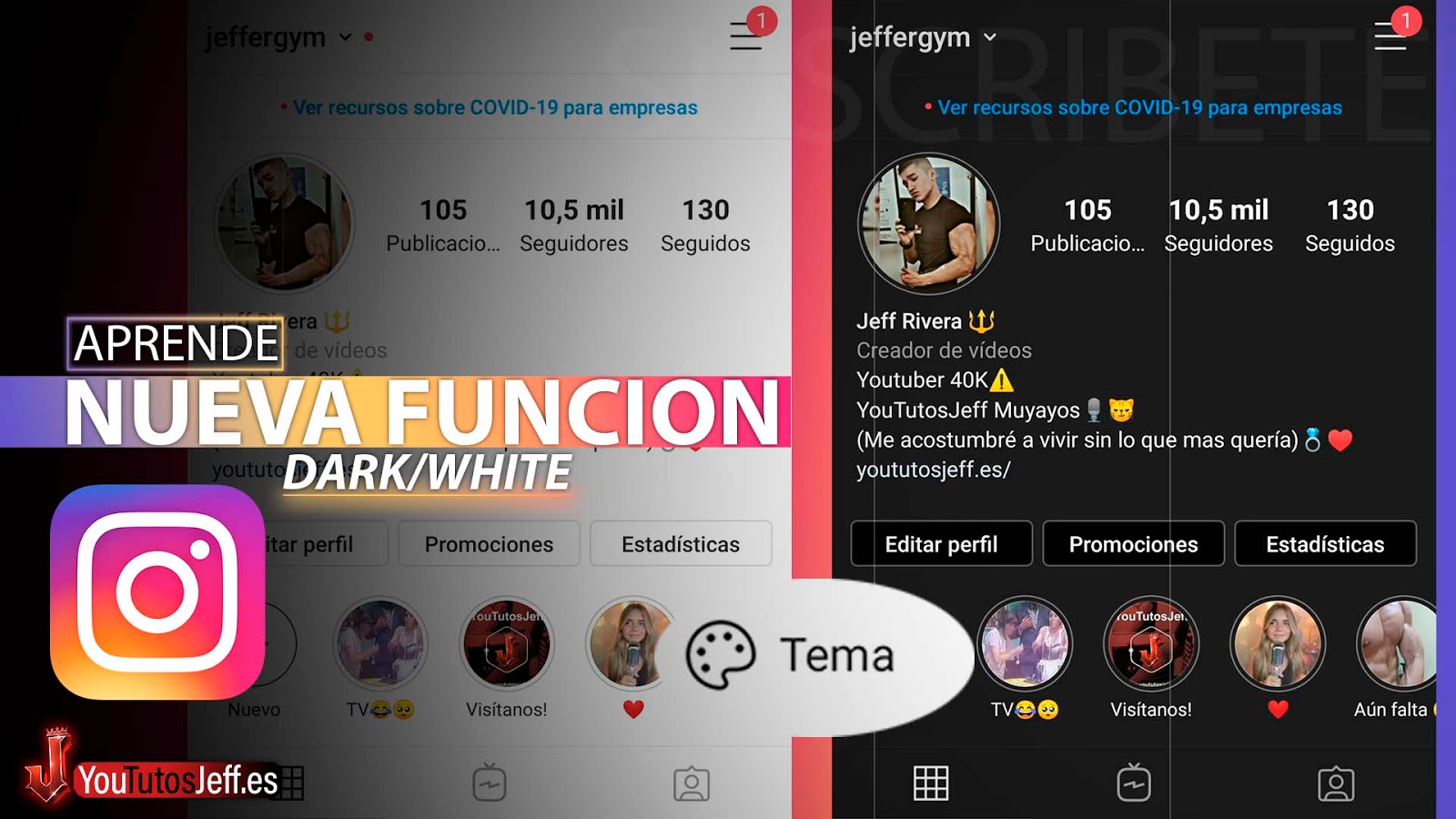 La Nueva Función de Instagram, Modo Dark y Modo White