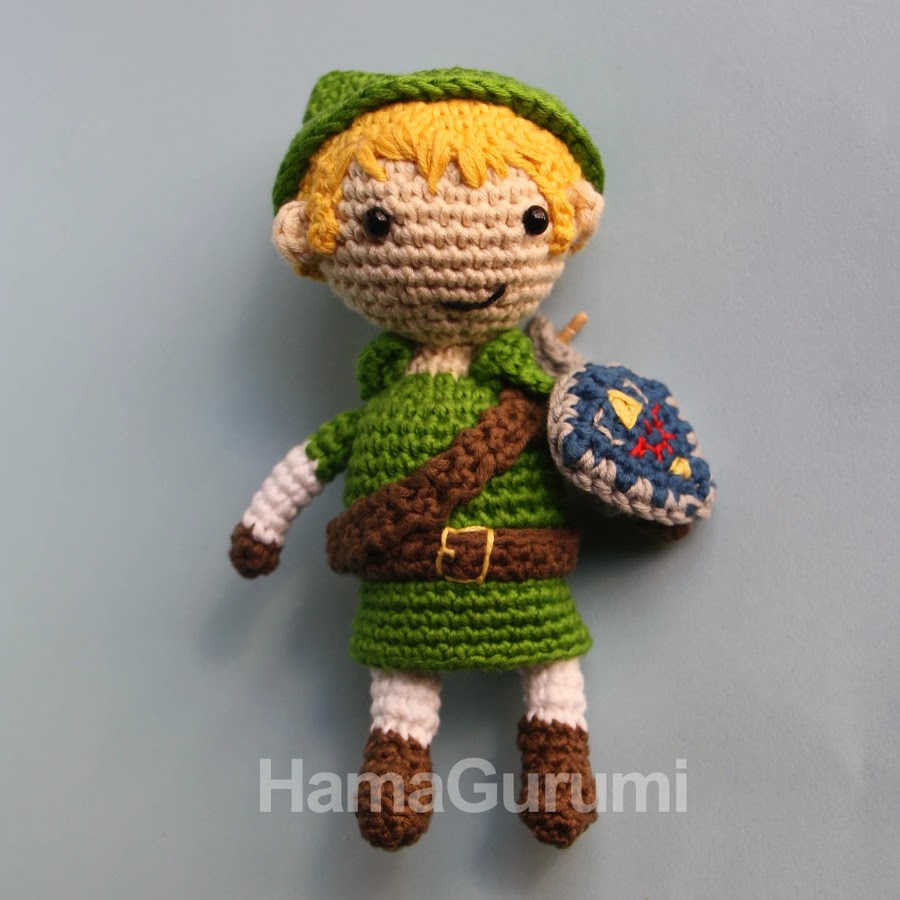 Link, de Zelda, en Amigurumi