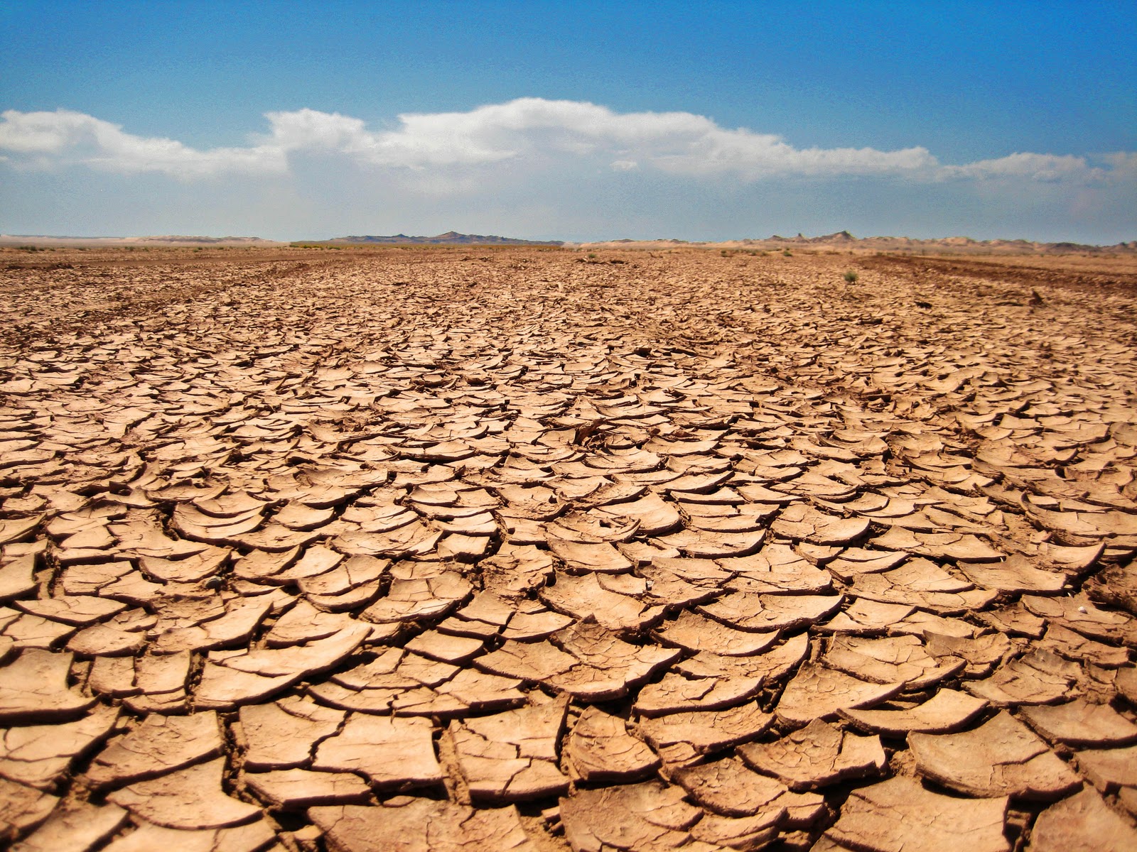 Атмосферная засуха. Потресканная земля в пустыне. Аридное опустынивание Северной Африки. Высохшая пустыня. Сухая земля.
