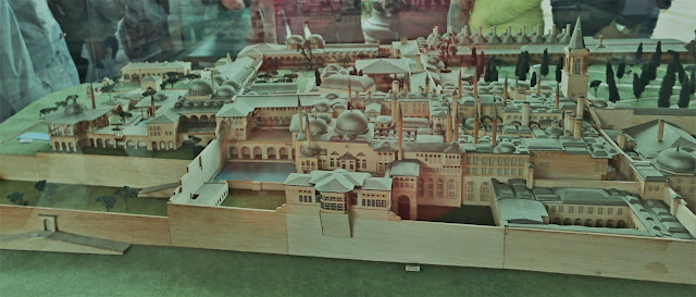 The model display of Topkapi Palace in Istanbul, Turkey The model display of Topkapi Palace in Istanbul, Turkey