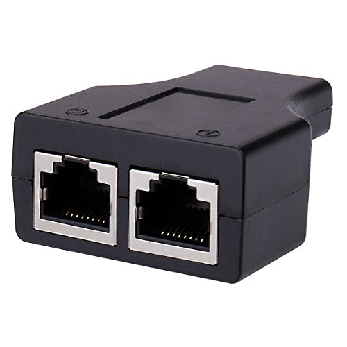 77059 2 X HDMI DOPPIA PORTA RJ45 NETWORK CABLE EXTENDER CAT 5E / 6 ...