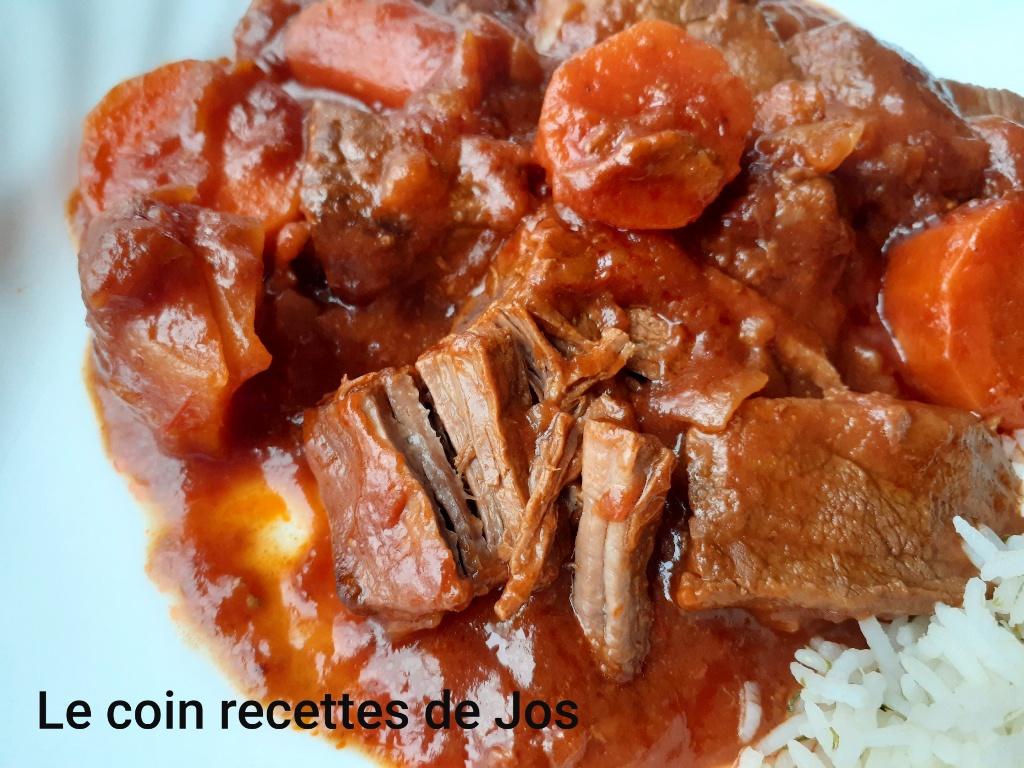 Le coin recettes de Jos CUBES DE BŒUF SAUCE CHILI (MIJOTEUSE)