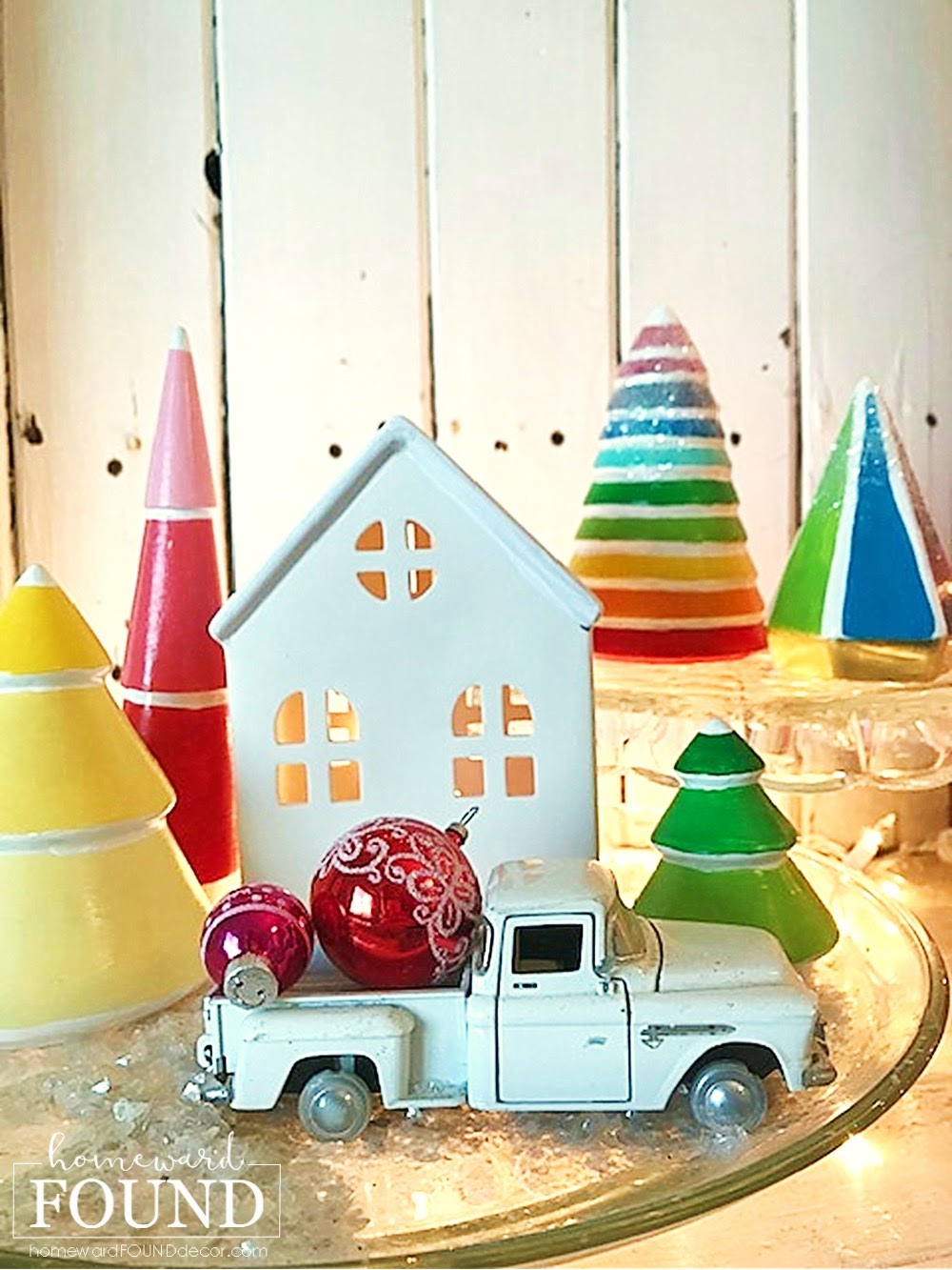 rainbow painted Target trees! homeward found decor