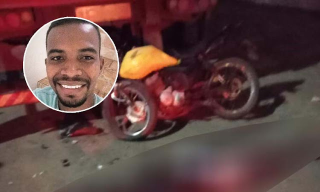 Jacobina: Homem morre ao colidir moto na traseira de caminhão no bairro da Caeira